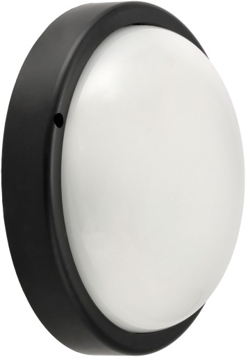 LED stropné svietidlo pre garáž v suteréne LED okrúhle 15W 6000K IP54 čierne