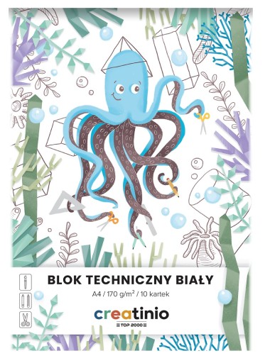 TECHNICKÝ BLOK A4 10 LIST BIELY 170g/m2 CREATINIO