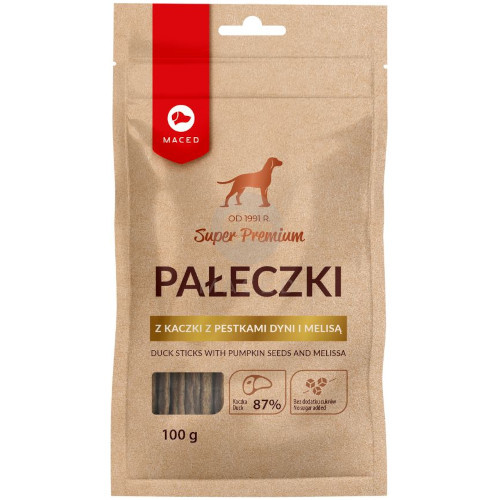 Maced Super Premium kačacie tyčinky s tekvicovými semienkami a melisou 100g