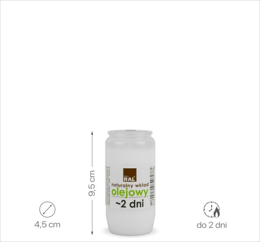 Vložka na sviečky 9,5 cm na 2 dni OL2 Oil