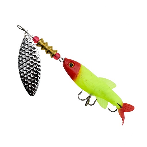 Plechová lyžica Spinner 14,5g / 13cm gumená návnada na ryby