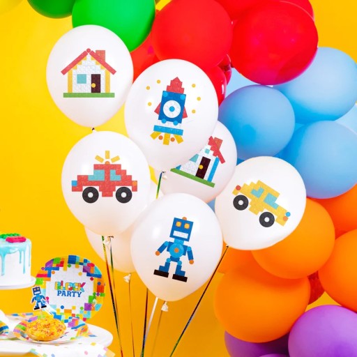 Latexové balóny Lego bloky 6 kusov Narodeniny