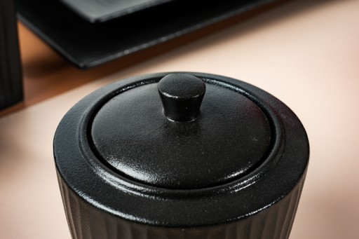 Porcelánová cukornička 300 ml, matná čierna
