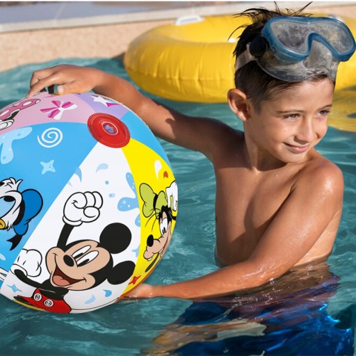 BESTWAY Detská nafukovacia plážová lopta do vody 51 cm Mickey Mouse 91098