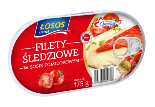 Filety zo sleďa v paradajkách 175g Ustka losos