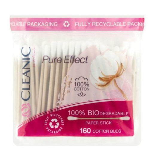Vatové tyčinky Cleanic Pure Effect 160 ks
