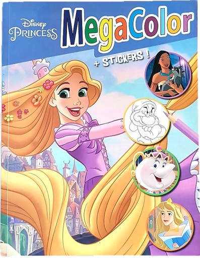 XXL OMAĽOVAČKA KLASICKÉ NÁLEPKY PRINCEZNÉ DISNEY
