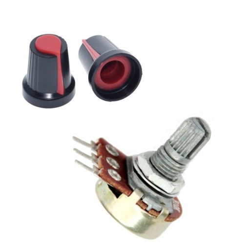 10k Ohm lineárny otočný potenciometer s 15mm gombíkom