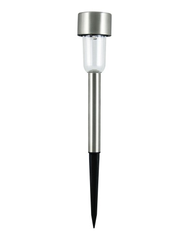 4x LED záhradné solárne lampy stojace INOX vháňané do záhrady solárny SET
