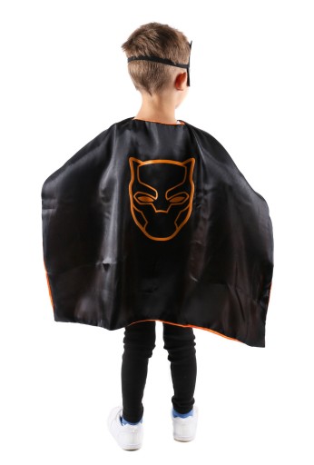 KOSTÝMOVÁ MASKA BLACK PANTHER + CAPED + ČELENKA PRE DETSKÚ VEĽ. UNIVERZÁLNY