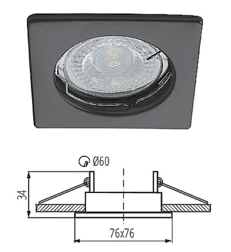 KANLUX LED stropné bodové halogénové svietidlo ALOR 10W GU10 čierne