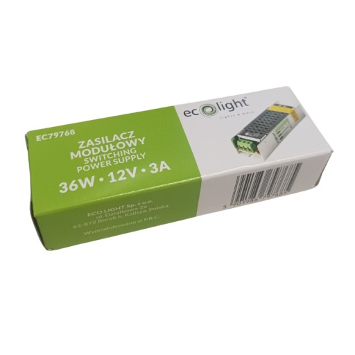 Modulárny zdroj pre LED pás 36W 12V 3A IP20 SLIM