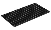 LEGO 92438 TANIER 8x16 čierna NOVINKA == (17g)