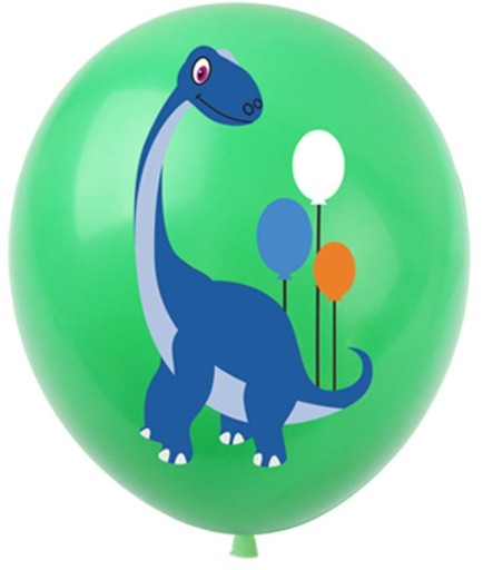 NARODENINOVÉ BALÓNY FAREBNÉ DINOSAURY DINO HEL 8 ks