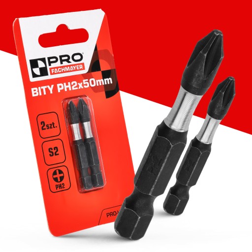 Nárazový bit PH2 Nárazové bity 50mm | Nárazový bit pre skrutkovač 2 ks.