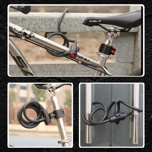 ZÁMOK NA BICYKEL ZÁMOK NA BICYKEL BEZPEČNOSTNÝ KÁBEL KĽÚČ