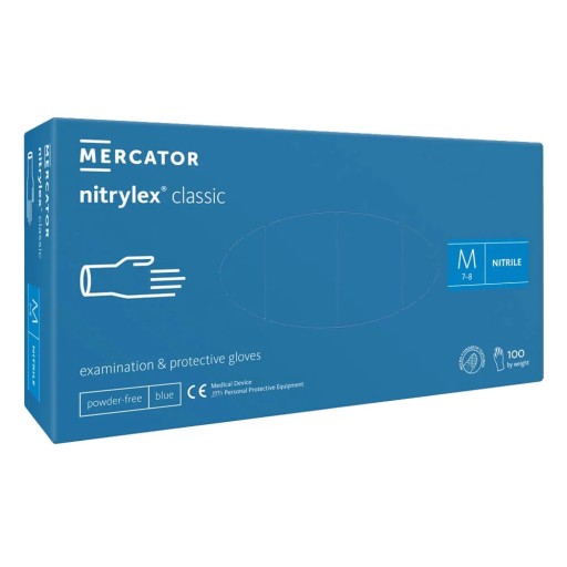 NITRILOVÉ RUKAVICE M JEDNORÁZOVÉ OCHRANNÉ RUKAVICE NITRYLEX BEZ PRÁŠKU