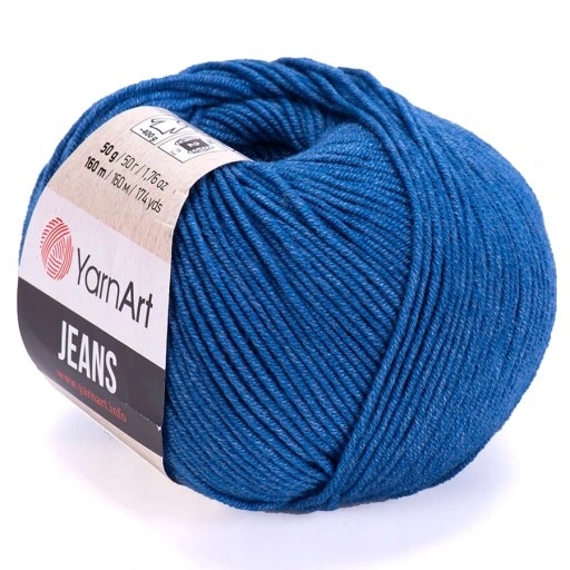 YarnArt Jeans Blue 17 Tmavomodrá priadza 50g/160m BAVLNA AKRYL