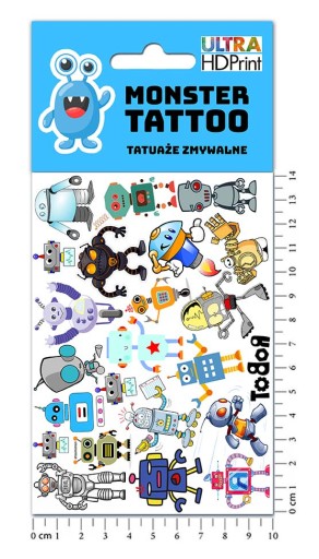 UMÝVAJÚCE DOČASNÉ TETOVANIE PRE DETSKÉ DETSKÉ ROBOTY ORIGINÁLNE DIZAJNY