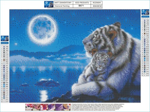 DIAMANTOVÁ VÝŠIVKA TIGER Diamantová maľba 5D PICTURE Diamantový rezací papier