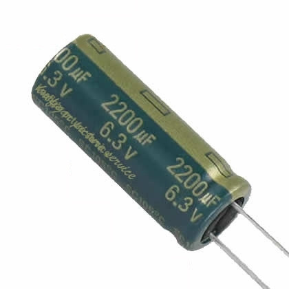 2200uF 6,3V Elektrolytický kondenzátor 1 ks