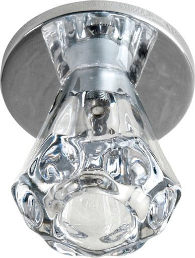 Candellux SK-32 CH G4 chróm strop. konštantný kryštál 20W G4 lievik