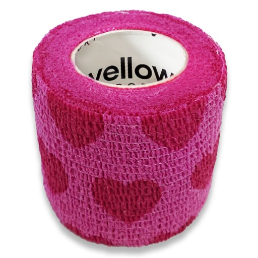 yellowBAND obväz súdržný 5cm Ružový so srdiečkami