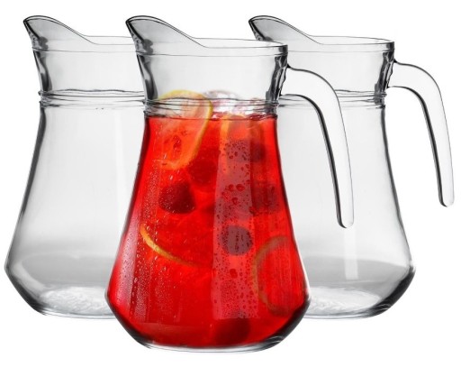 Sklenený džbán na pitie limonádových štiav LARY 1,5L