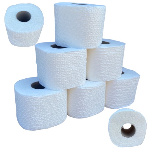 Biely toaletný papier 6 ks Biely dlhý 2w 24m