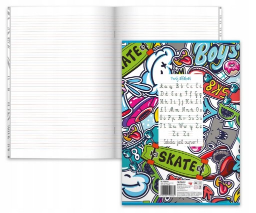NOTEBOOK A4 32K 3 RIADKY BLACK HERLITZ GRAFFITI WZ 2