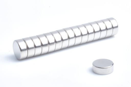Neodymový cylindrický magnet MW 13x5 N38, sada 5 kusov