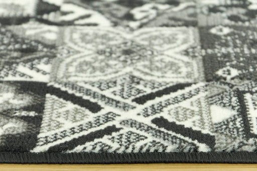 šírka 60 cm ŠEDÝ RUGNER LUNA PATCHWORK BOHO ŠTÝL