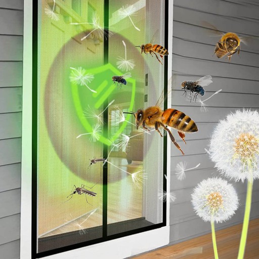 VEĽKÁ SIEŤ PROTI KOMÁROM OCHRANNÁ SIEŤ NA DVERE MAGNET NA KOMÁRE FLYS 210 x 120cm