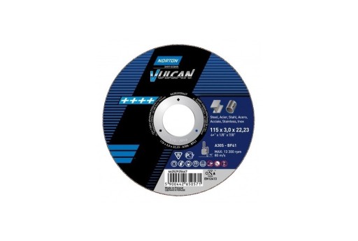 NORTON VULCAN KOVOVÉ REZNÉ KOTOUČE 125*3,0