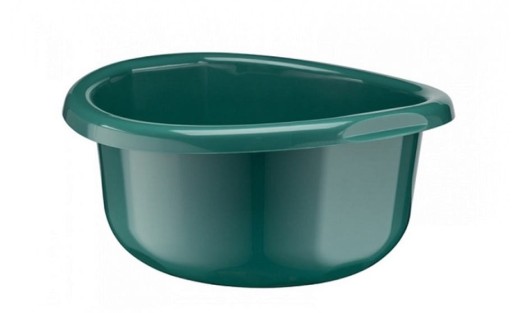Okrúhla miska Selma, 11 L, zelený plast