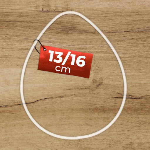 BIELA kovová dekorácia VAJÍČKA 13x16 cm Krúžok na vajíčka
