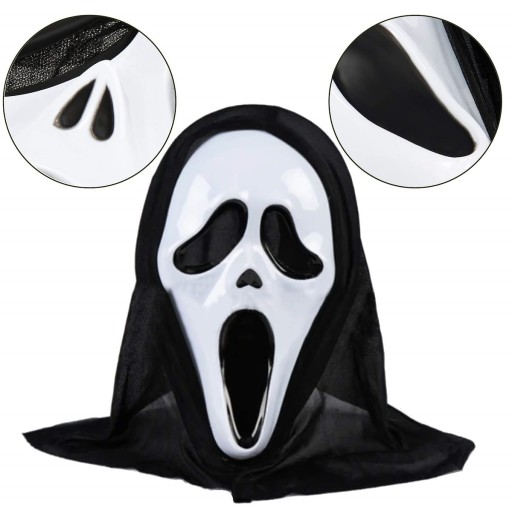 KRÍČIACA MASKA S HALLOWEENSKOU KRÍČOVOU MASKOU KUKÚČOU
