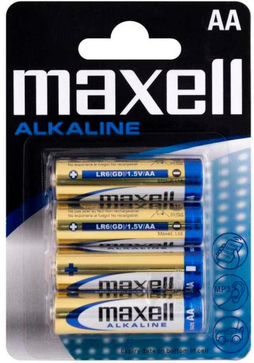 Alkalické batérie MAXELL ALKALINE AA LR6 4ks x2