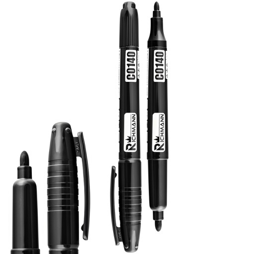 STAVEBNÝ VODEODOLNÝ ZNAČOVAČ, OBOJSTRANNÝ, ČIERNA 1-2 MM C0140 RICHMANN