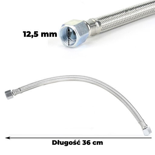 Pletená flexibilná trubica, 36 cm, vzduchová pumpa, dve 1/4