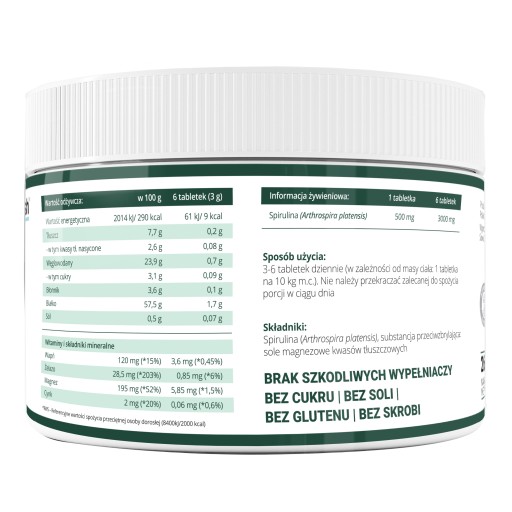 SPIRULINA TABLETY 500ks RIAS IMUNITY DETOX VEGE