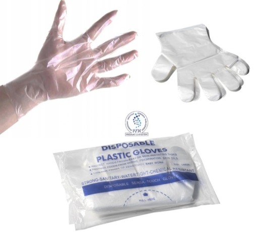 RUKAVICE RUKAVICE JEDNORAZOVÉ RUKAVICE z HDPE FÓLIE veľkosť L 100 KS Sarantis