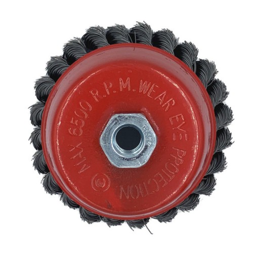 DRôTENÁ KEFA PREDNÁ 125mm M14 SKÚTANÝ DRÔT