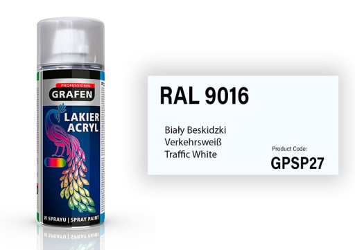 AKRYLOVÝ LAK V SPREJ BIELE BESKIDZKI RAL 9016