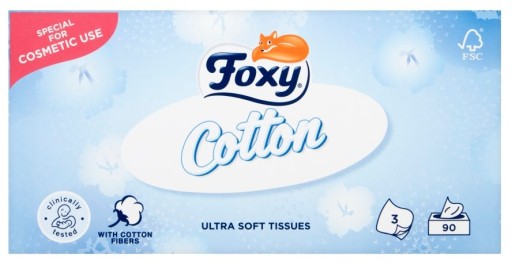 FOXY COTTON Vyťahovacie obrúsky, 90 krabičiek
