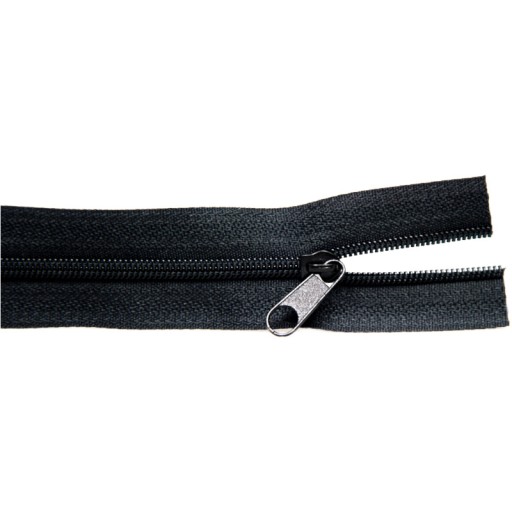 3mm špirálová páska na zips, ČIERNA + 10 zipsov, 5m