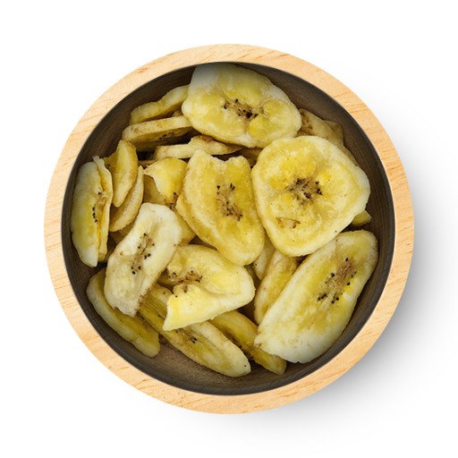 BANANA CHIPS sušený banánový snack CRISPY lahodný 150g Bakamo