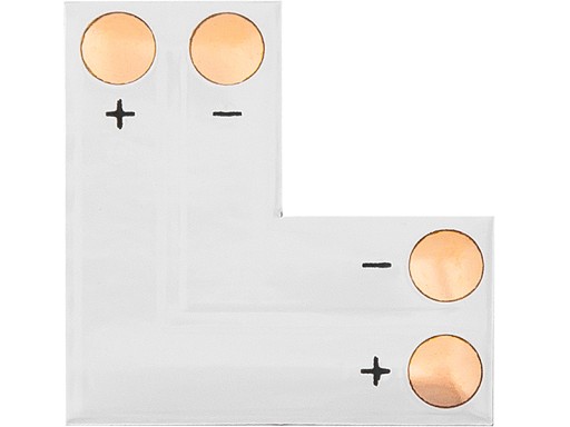 Konektor LED pásika L, lomený, 8mm, 2 PIN