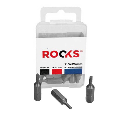 SKRUTKOVACÍ BIT 1/4X 25 MM X HEX 2,5, NÁRAZ CVMO-S, SADA 10 DIEL. DRS