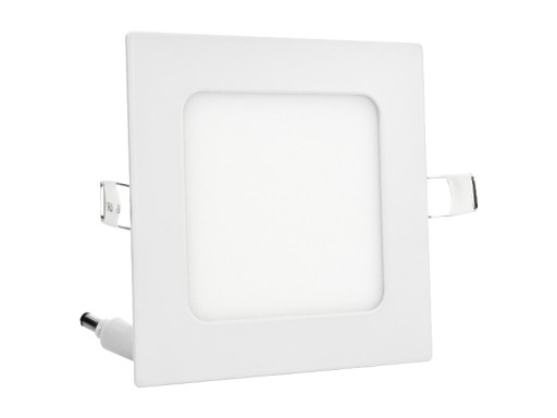 LED STROPNÉ SVIETIDLO, ZÁPUSTNÉ, TEPLO BIELA 6W 230V Štvorcové